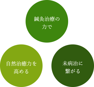 鍼灸治療の力で 自然治癒力を高める 未病治に繋がる